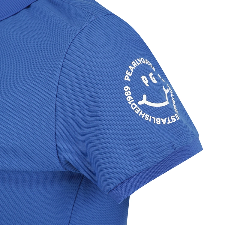 Áo polo golf nữ tay ngắn màu xanh dương — ảnh 4