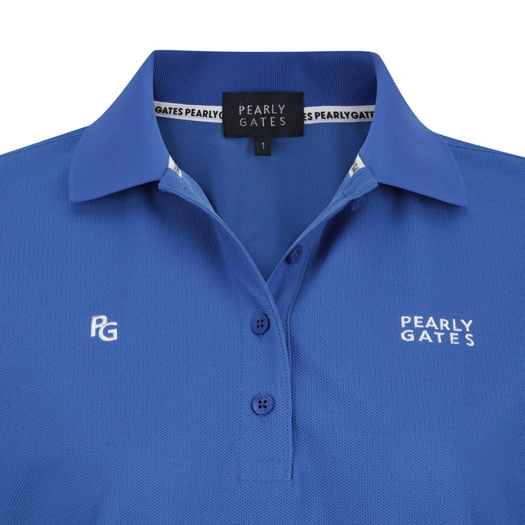 Áo polo golf nữ tay ngắn màu xanh dương — ảnh 3