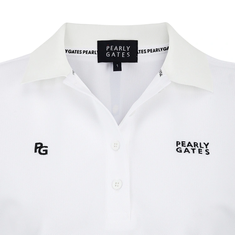 Áo polo golf nữ cổ bẻ trắng Pearly Gates — ảnh 3