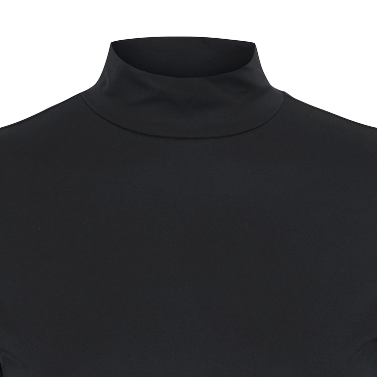 Áo golf nữ tay dài cổ trụ màu xanh navy — ảnh 3