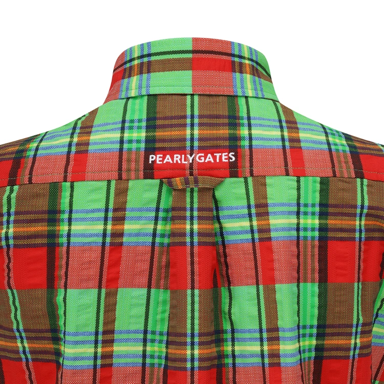 Áo golf nữ tay ngắn cổ bẻ họa tiết kẻ caro xanh lá — ảnh 6