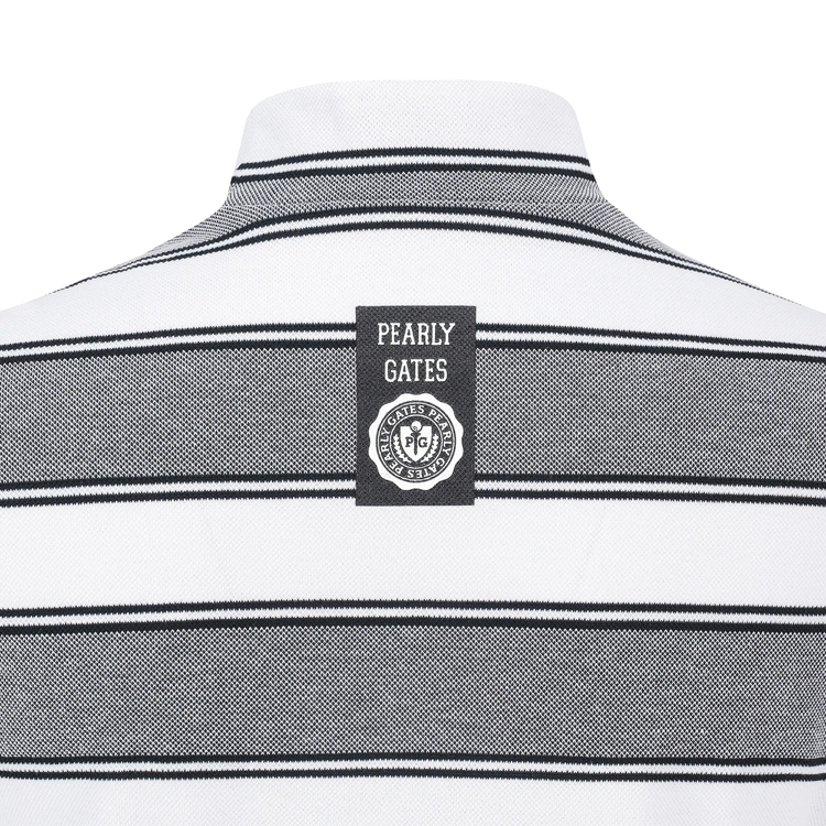 Áo golf nữ tay ngắn cổ lọ phối sọc trắng xám — ảnh 6
