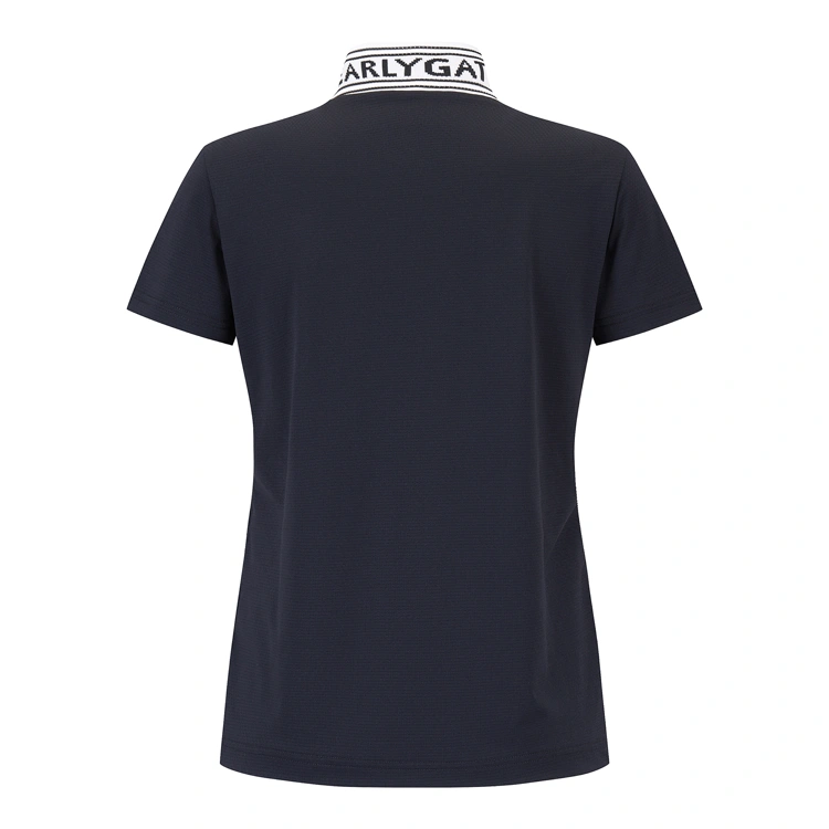 Áo golf nữ cổ cao tay ngắn màu xanh navy — ảnh 2
