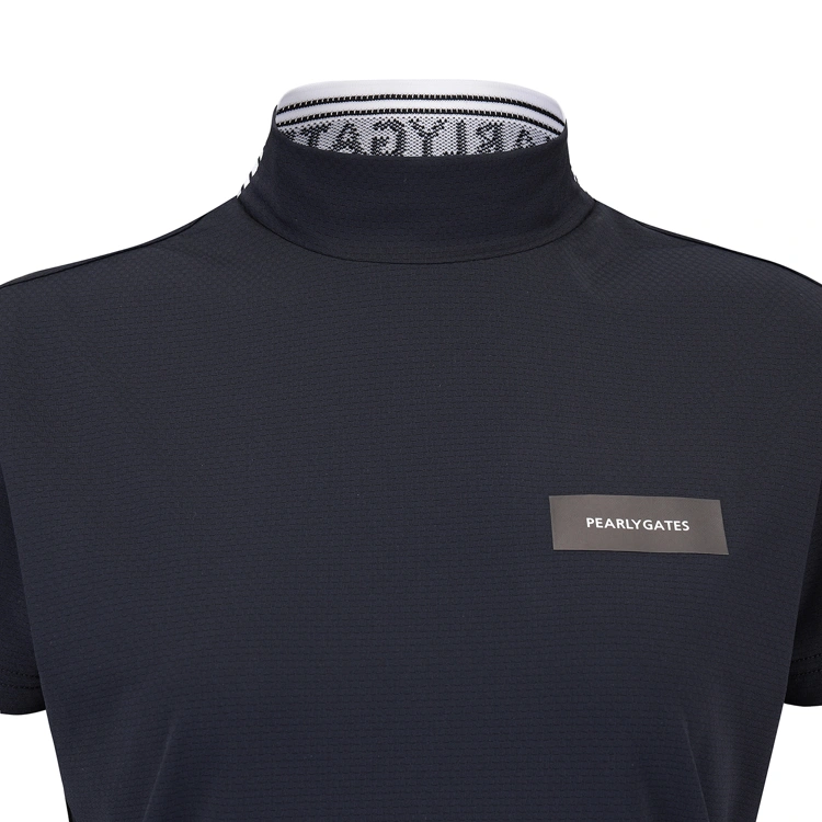 Áo golf nữ cổ cao tay ngắn màu xanh navy — ảnh 3