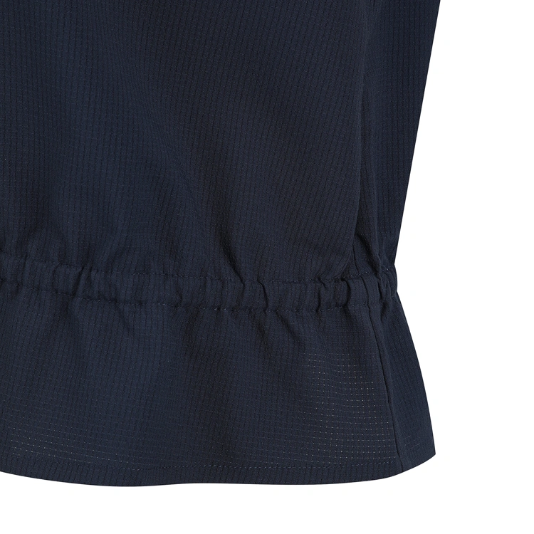 Áo golf nữ tay ngắn khóa giữa màu xanh navy — ảnh 5