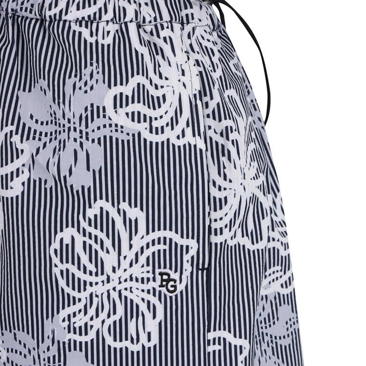 Đầm golf nữ dây vuông họa tiết hoa màu xanh navy — ảnh 4