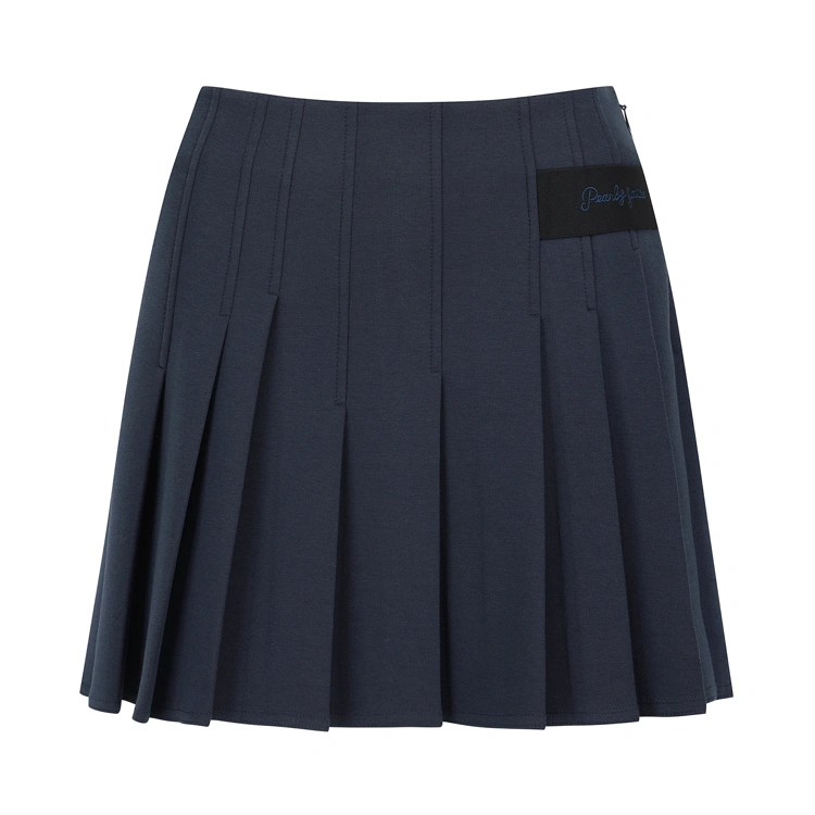 Chân váy golf nữ Pearly Gates màu xanh navy dáng A xếp li
