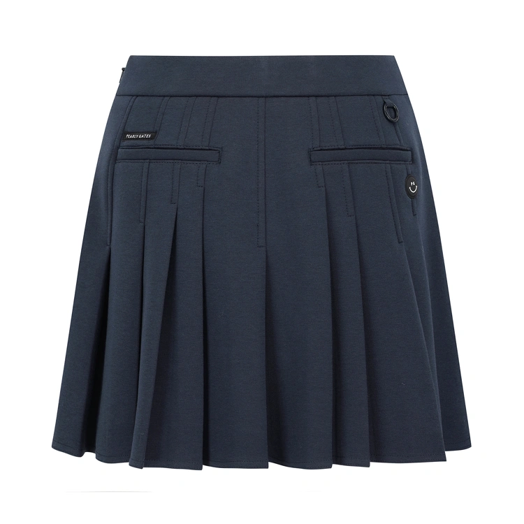 Chân váy golf xếp li dáng A màu xanh navy — ảnh 2