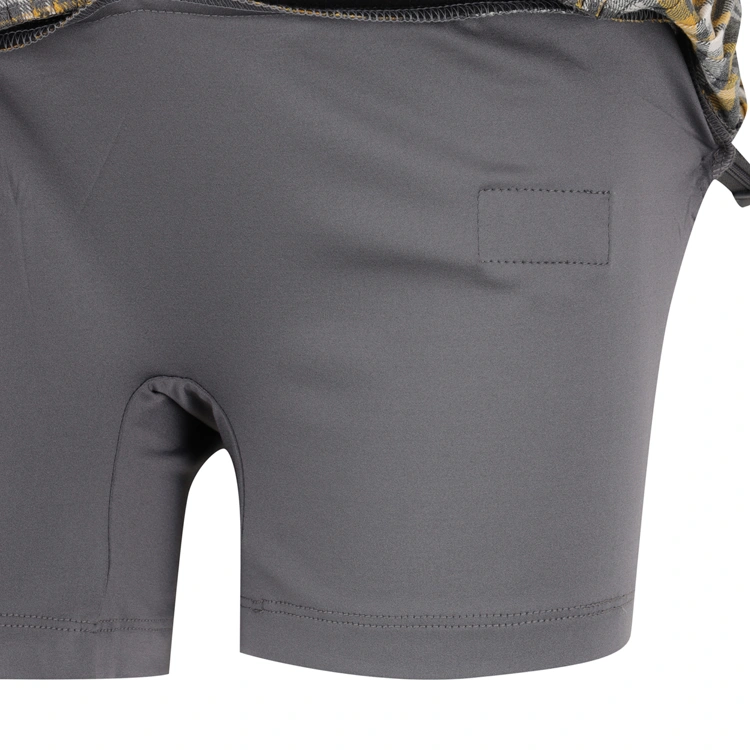Chân váy golf nữ xếp ly họa tiết kẻ vàng xám — ảnh 6