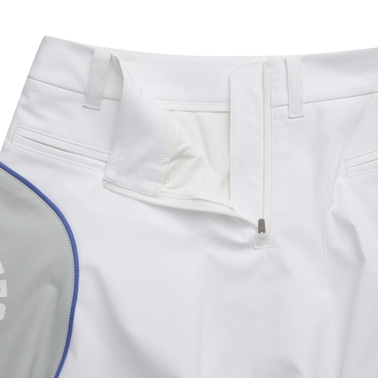 Váy golf nữ dáng xòe màu trắng phối viền xanh — ảnh 5