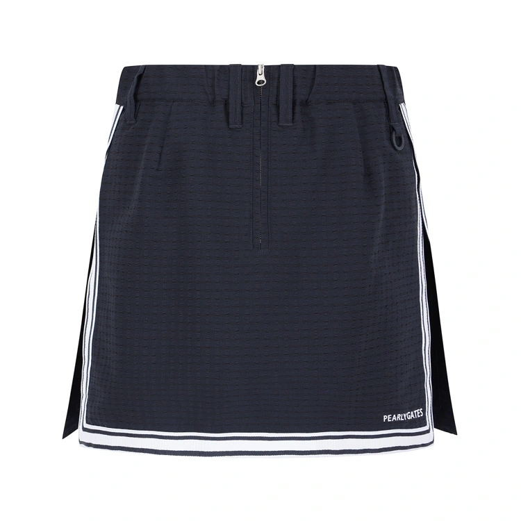 Chân váy golf nữ dáng A phối viền trắng xanh navy — ảnh 2