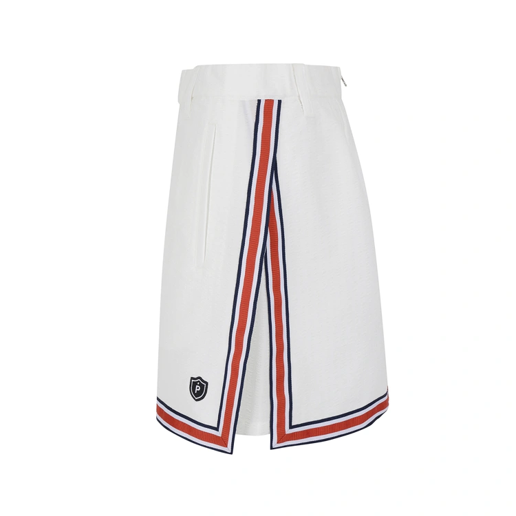 Chân váy golf nữ dáng suông viền đỏ navy trắng — ảnh 3