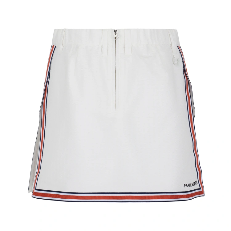 Chân váy golf nữ dáng suông viền đỏ navy trắng — ảnh 2