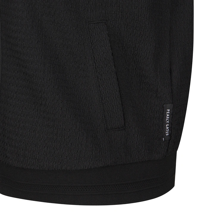 Áo khoác golf nữ dáng bomber có mũ màu đen — ảnh 5