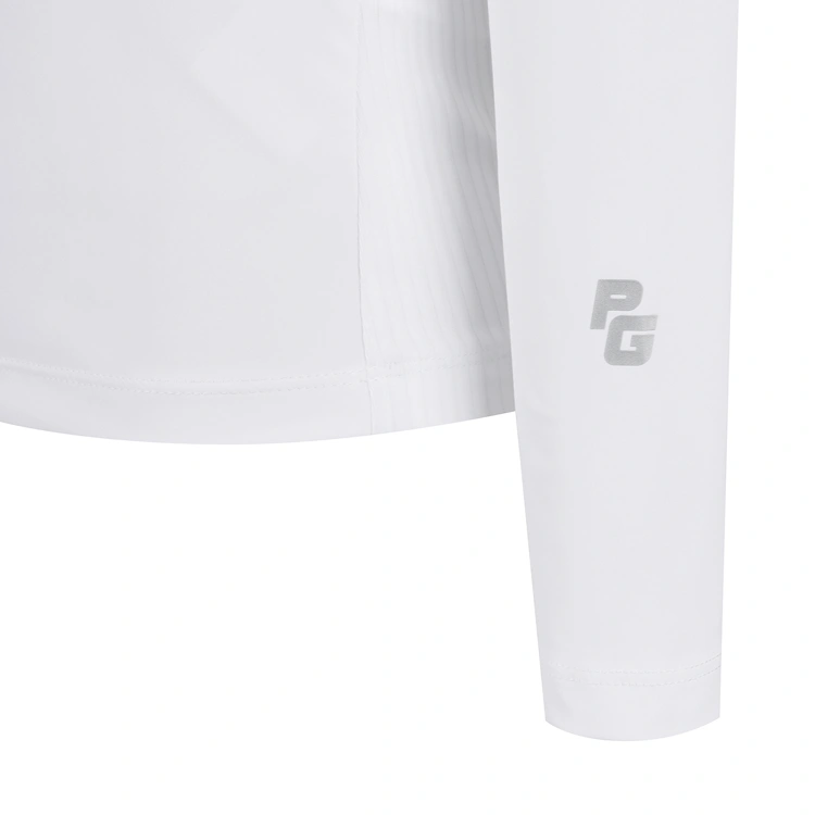 Áo golf nữ cổ cao tay dài màu trắng — ảnh 4