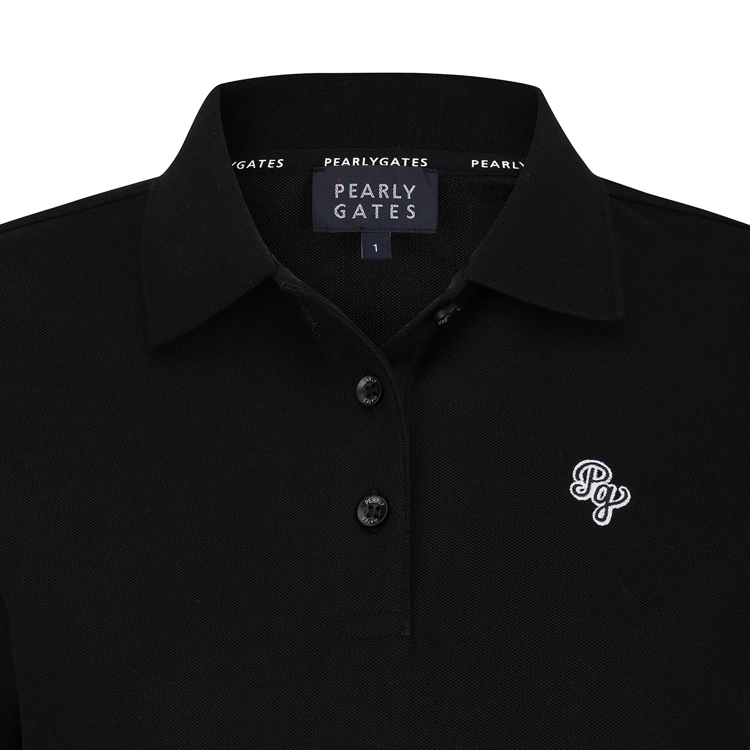Áo polo golf nữ cổ bẻ tay ngắn màu đen — ảnh 4