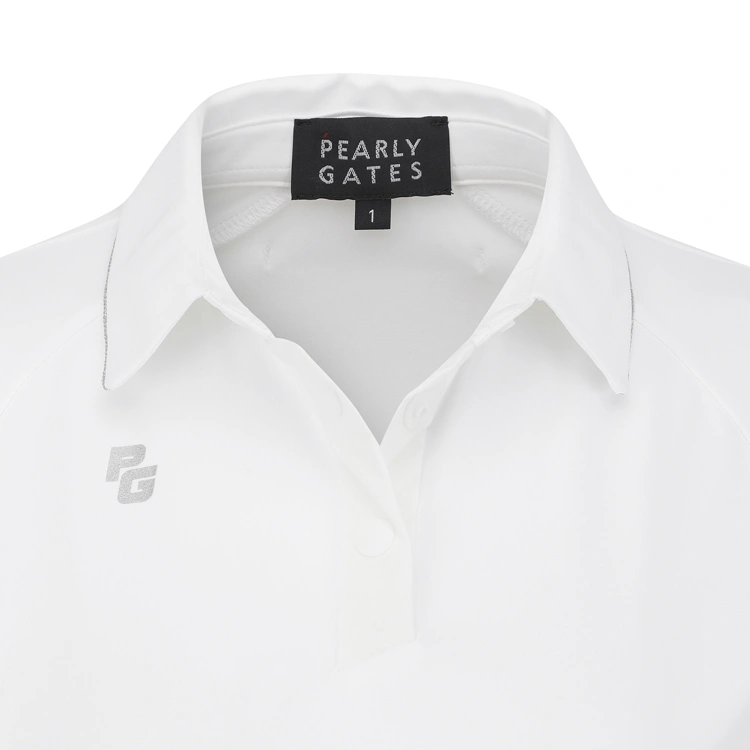 Áo polo golf nữ tay dài màu trắng Pearly Gates — ảnh 3
