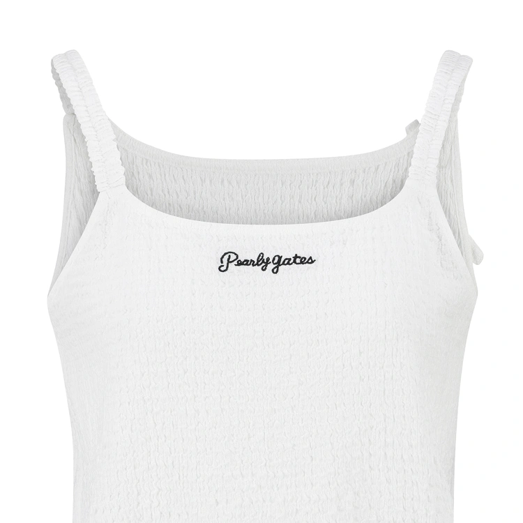 Áo tank top golf nữ dáng ôm màu trắng — ảnh 3