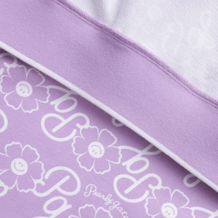 Áo golf nữ tay dài họa tiết hoa màu hồng lilac — ảnh 6