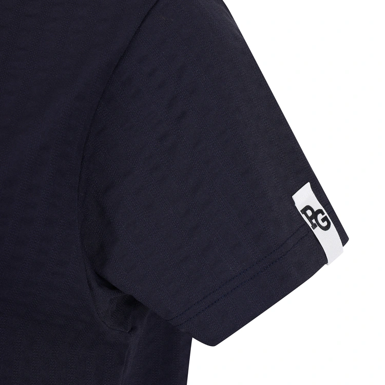 Áo golf nữ tay ngắn cổ trụ dây kéo màu xanh navy — ảnh 4