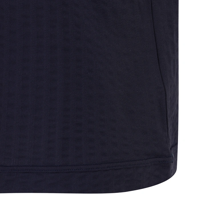 Áo golf nữ tay ngắn cổ trụ dây kéo màu xanh navy — ảnh 5