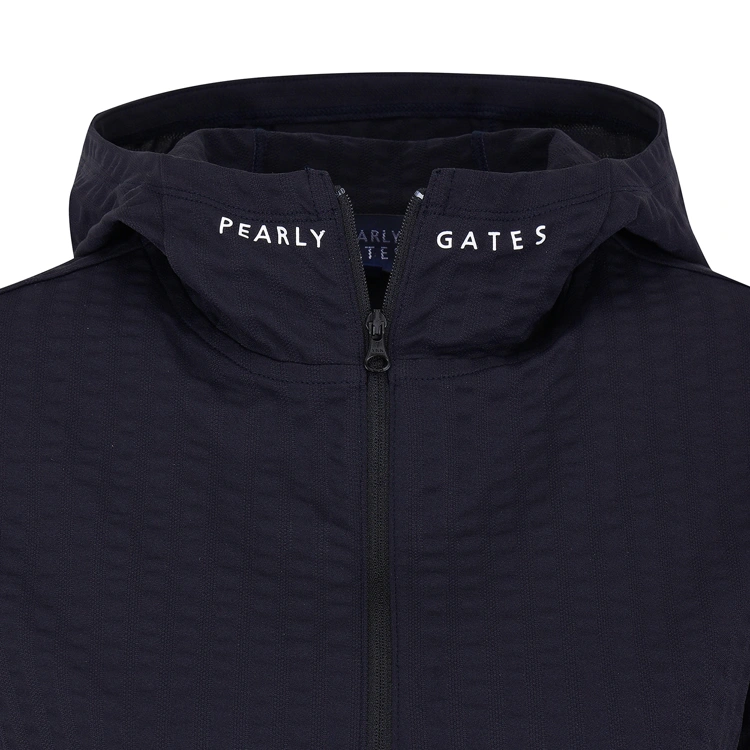 Áo golf nữ tay ngắn cổ trụ dây kéo màu xanh navy — ảnh 3