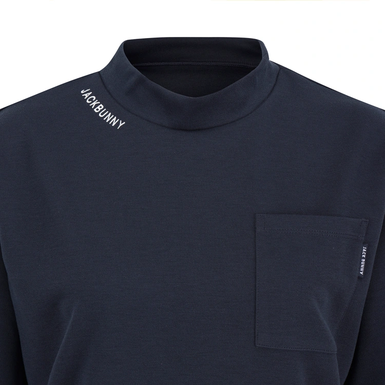 Áo golf nữ tay ngắn cổ trụ cao màu xanh navy — ảnh 3