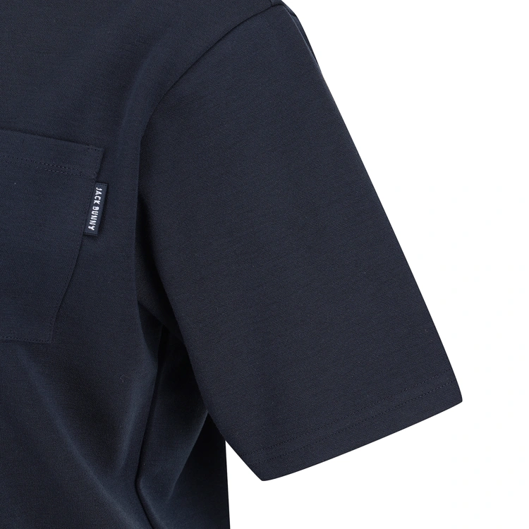 Áo golf nữ tay ngắn cổ trụ cao màu xanh navy — ảnh 4