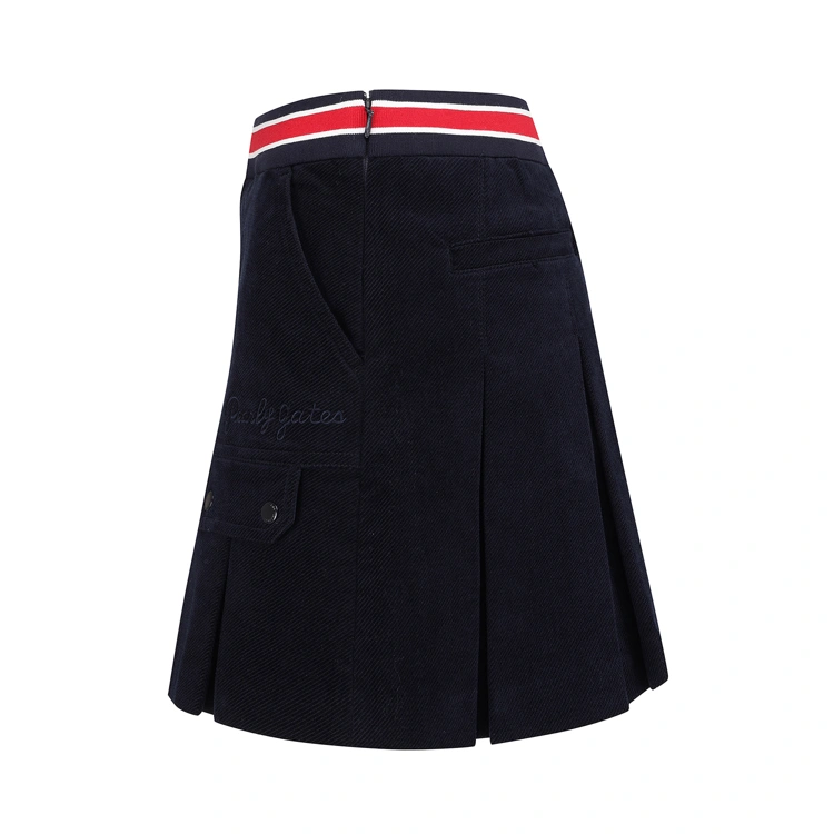 Chân váy golf nữ phối túi nắp màu xanh navy — ảnh 3