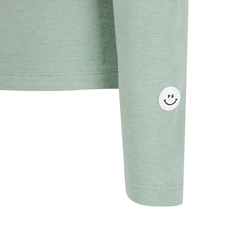 Áo golf nữ cổ bẻ tay dài màu xanh mint — ảnh 4