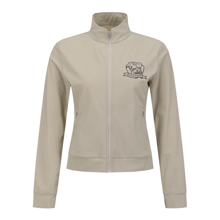 Áo khoác golf nữ cổ đứng màu be — Pearly Gates | Seoul Golf Fashion