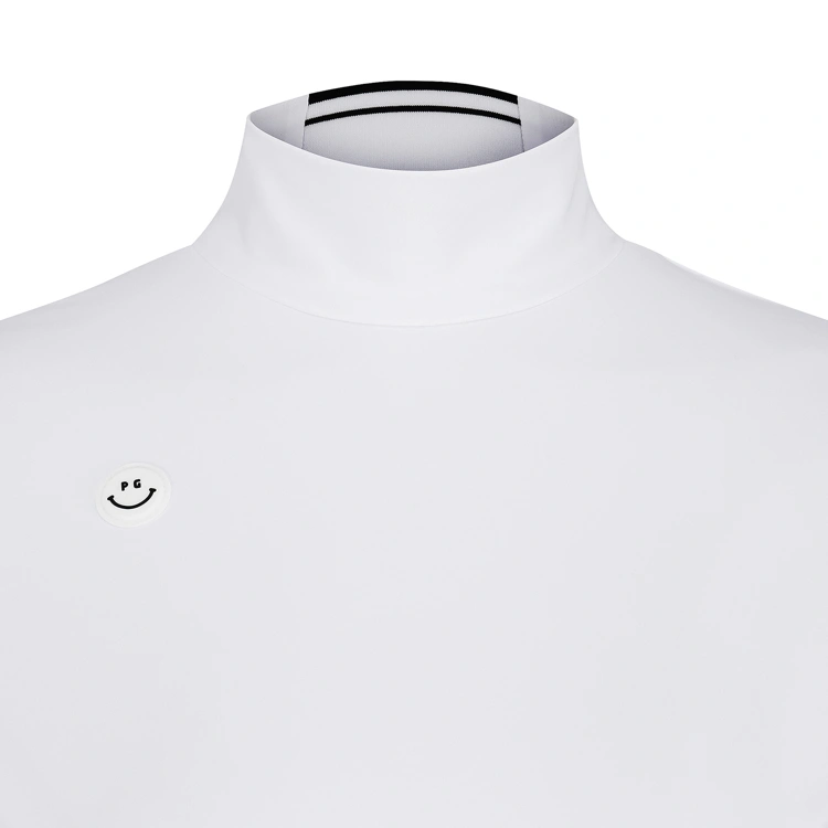 Áo golf nữ dáng ôm cổ lọ tay dài màu trắng — ảnh 3