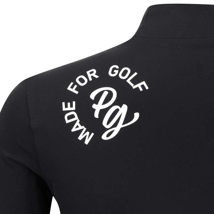 Áo golf nữ cổ cao tay dài màu đen Pearly Gates — ảnh 4