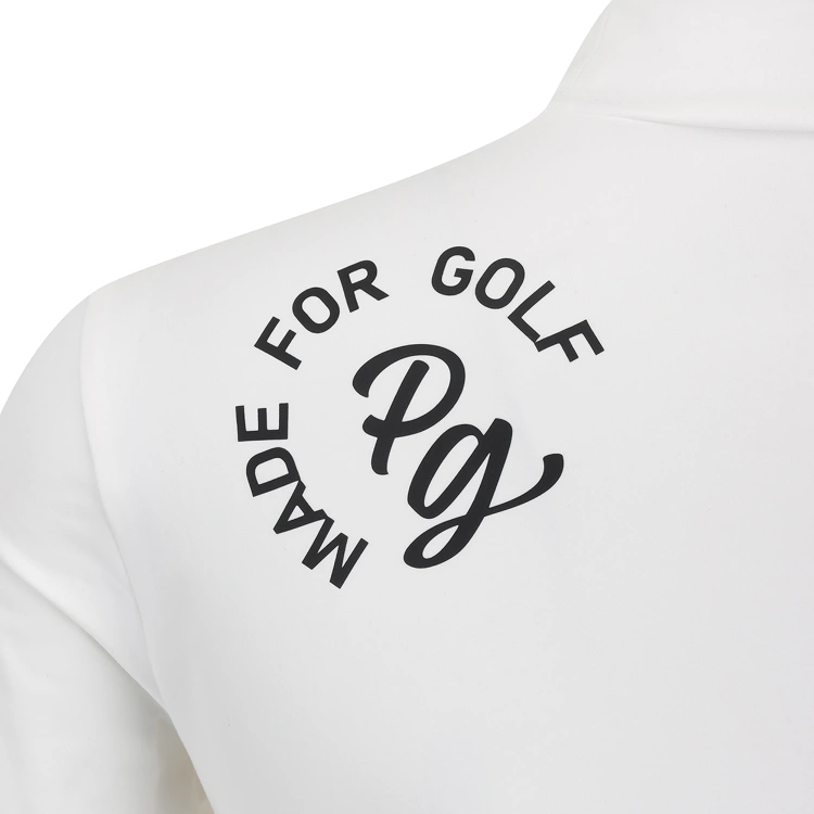 Áo golf nữ tay dài cổ cao màu ngà — ảnh 5