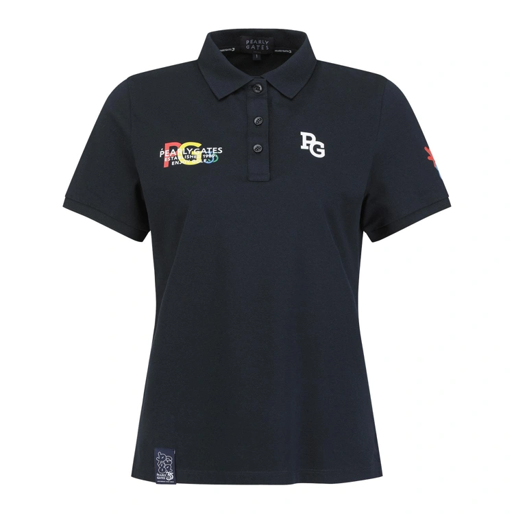 Áo polo nữ tay ngắn cổ bẻ màu xanh navy — ảnh 2