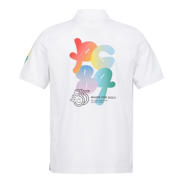 Áo polo golf nữ Pearly Gates trắng phối logo màu — ảnh 5