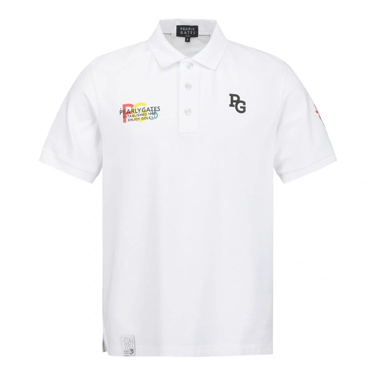 Áo polo golf nữ Pearly Gates trắng phối logo màu — ảnh 4
