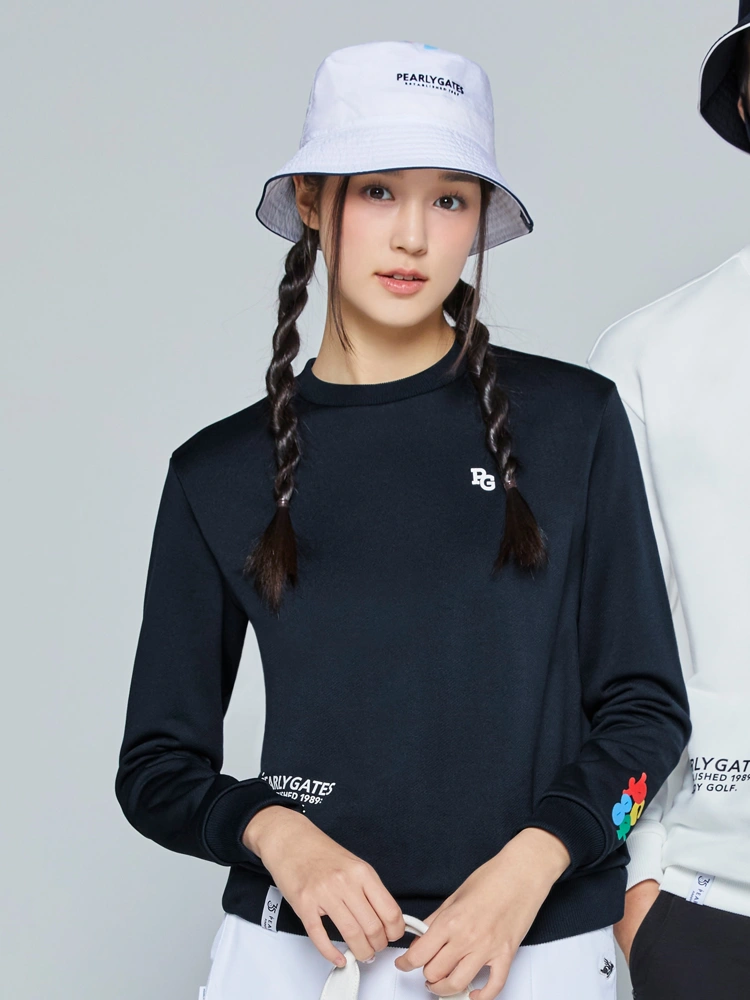 Áo golf nữ tay dài màu xanh navy Pearly Gates — Pearly Gates | Seoul Golf Fashion
