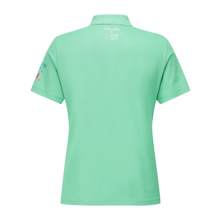 Áo golf nữ cổ polo tay ngắn màu xanh lá — ảnh 2