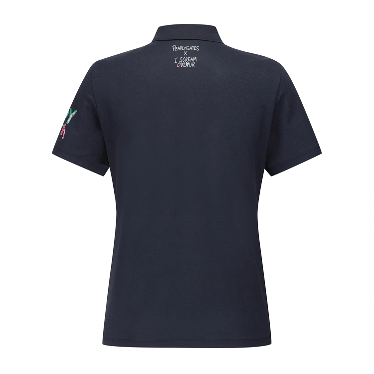 Áo golf nữ cổ bẻ tay ngắn màu xanh navy — ảnh 2
