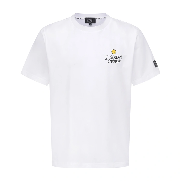 Áo golf nữ tay ngắn họa tiết icon trắng — ảnh 3