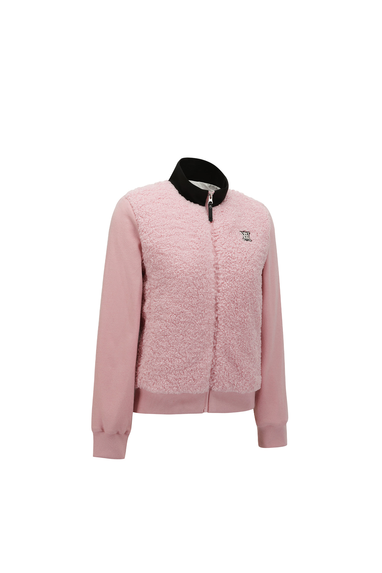 Áo knit golf nữ dáng bomber màu hồng nhạt — ảnh 4