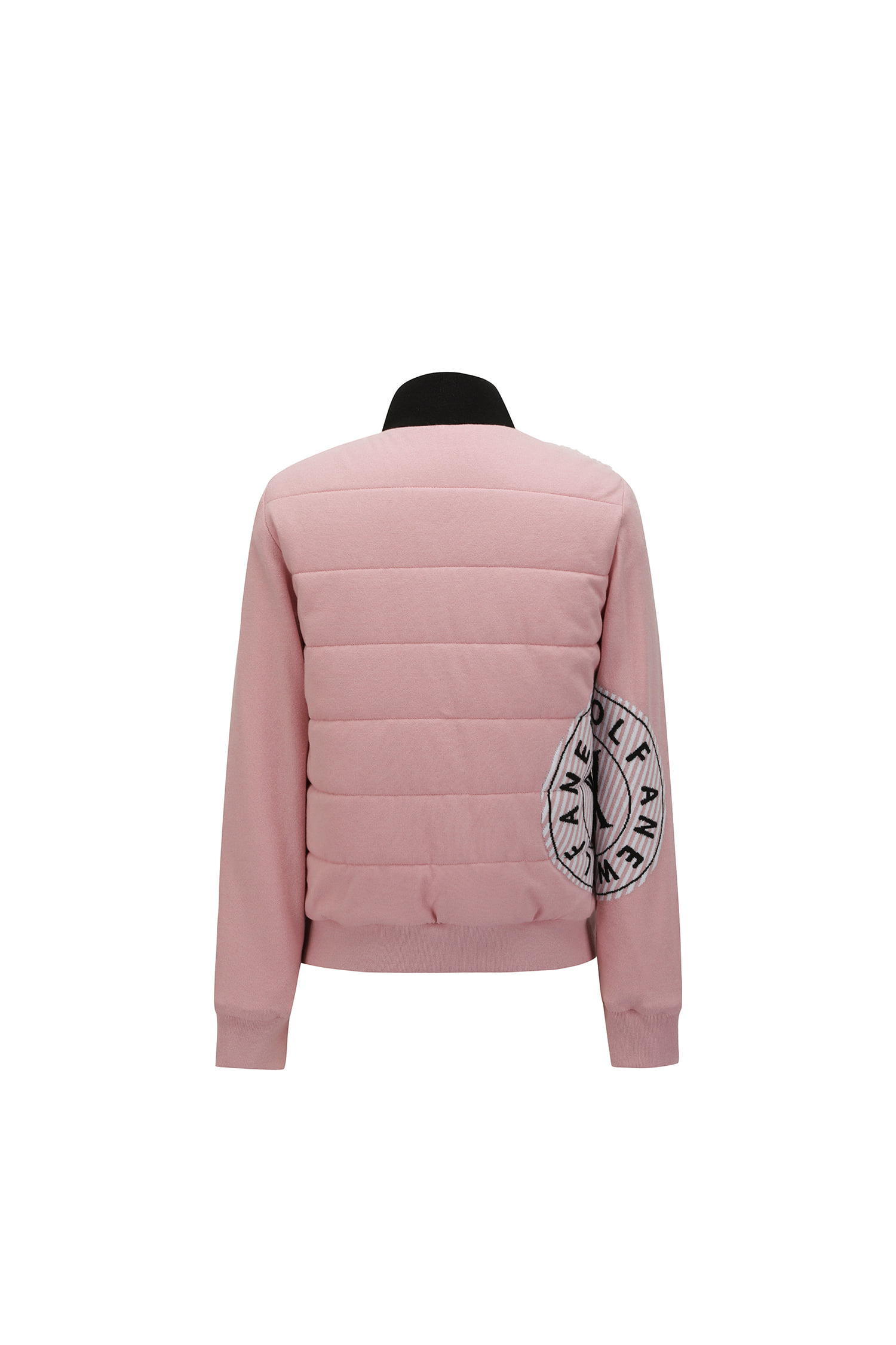 Áo knit golf nữ dáng bomber màu hồng nhạt — ảnh 2