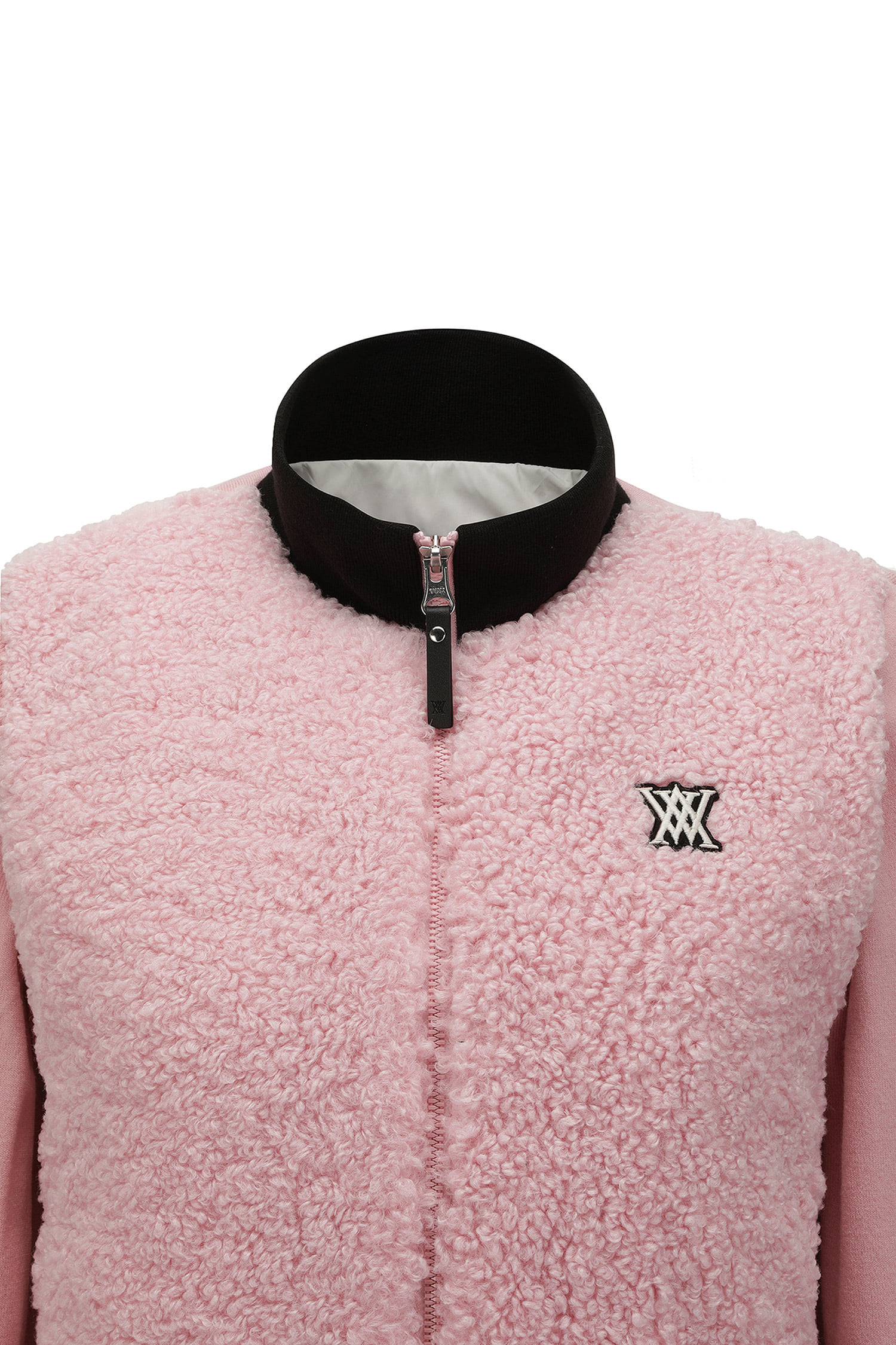 Áo knit golf nữ dáng bomber màu hồng nhạt — ảnh 5