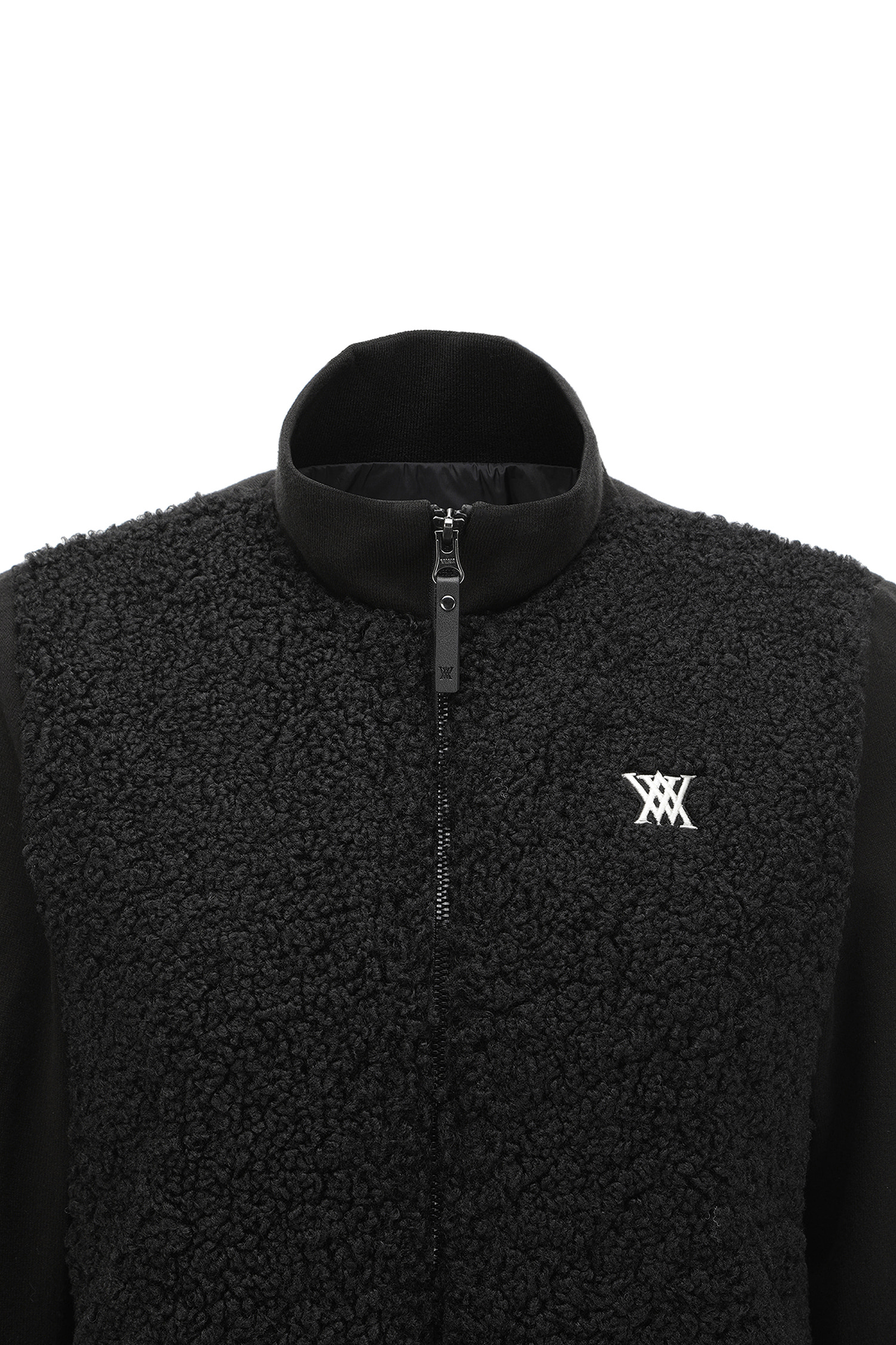 Áo knit golf nữ cổ trụ tay dài màu đen — ảnh 5