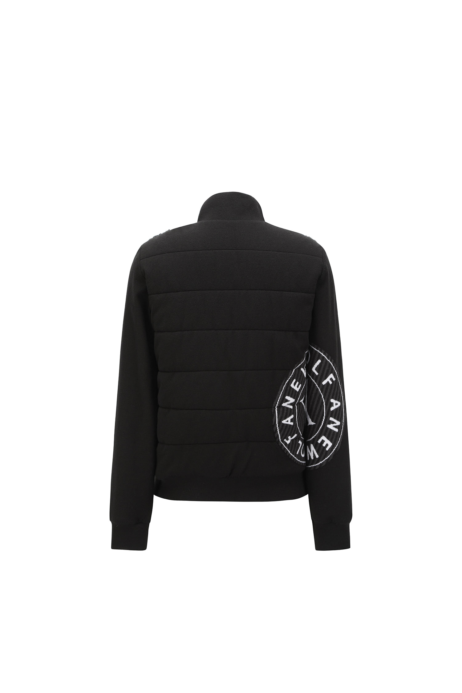 Áo knit golf nữ cổ trụ tay dài màu đen — ảnh 2