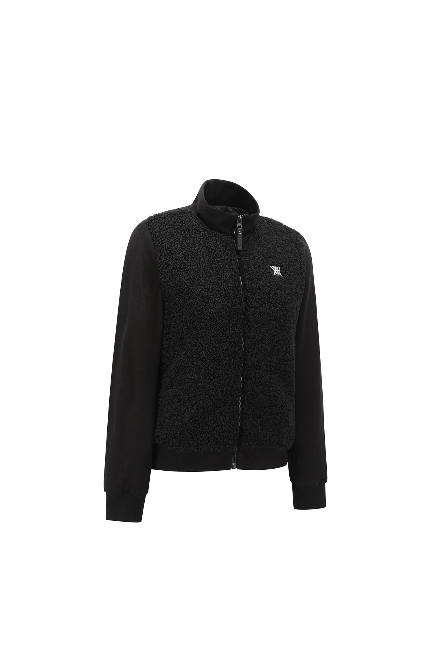 Áo knit golf nữ cổ trụ tay dài màu đen — ảnh 4