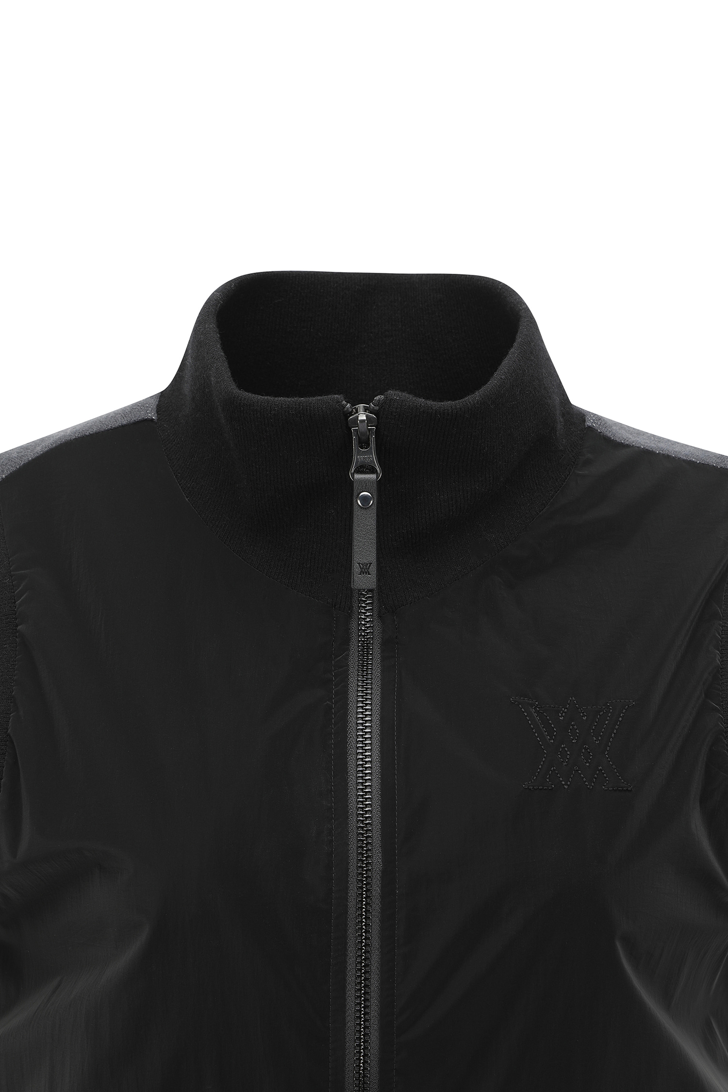 Áo vest golf nữ dáng suông cổ cao màu đen — ảnh 5