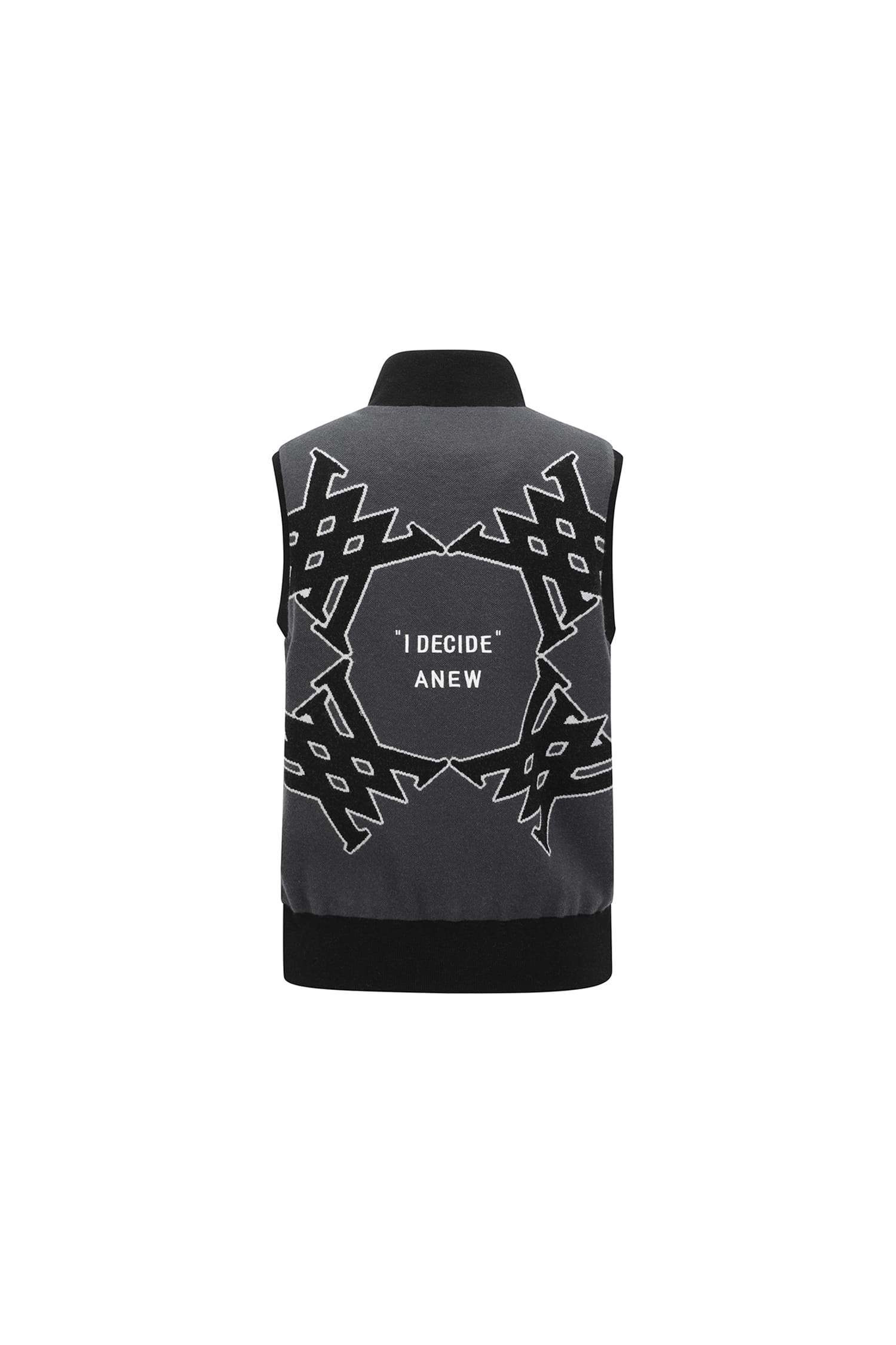 Áo vest golf nữ dáng suông cổ cao màu đen — ảnh 2