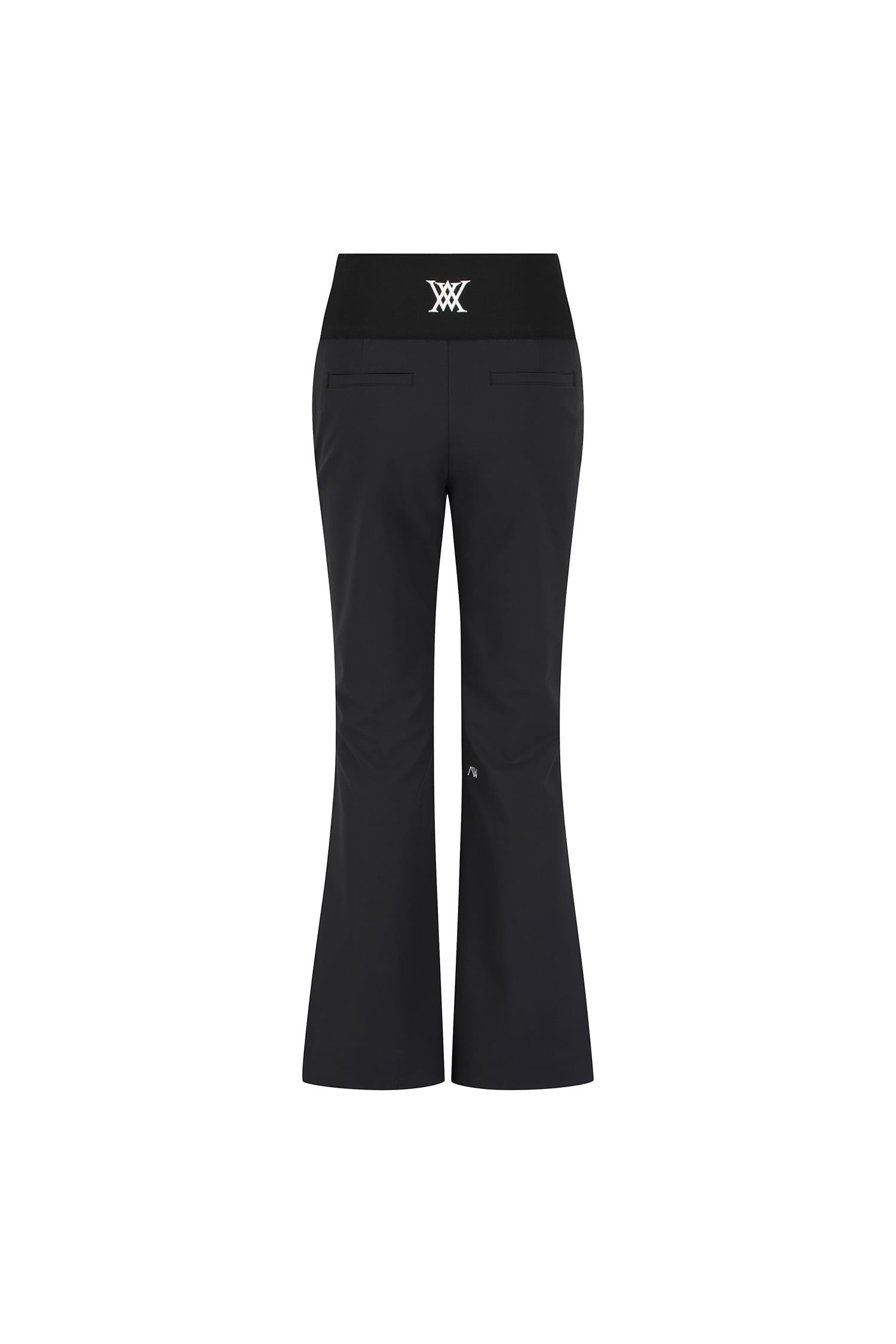 Quần golf nữ ống loe cạp cao màu đen — ảnh 2